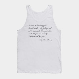 Mr. Darcy Proposes to Elizabeth Bennet Tank Top